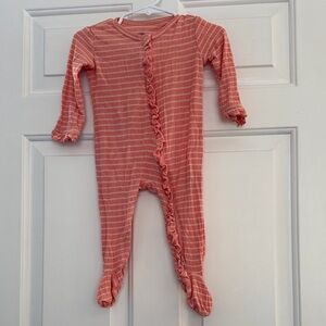 Little Me striped footie 3-6 mo